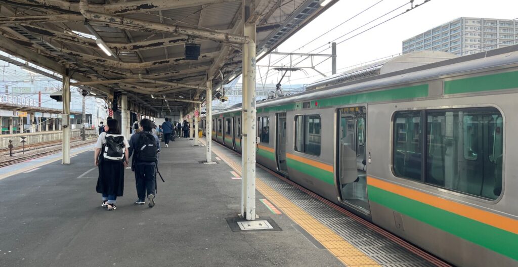 小田原駅到着14時20分