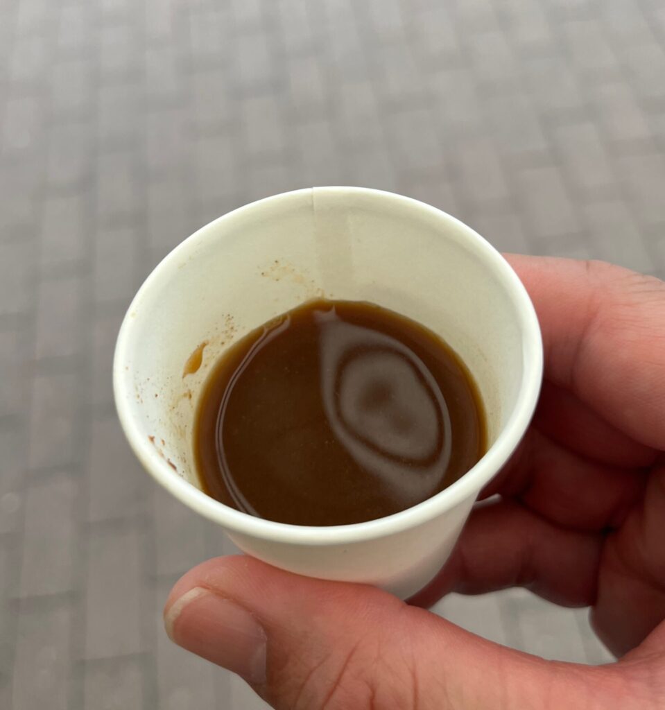 八丁味噌と赤だしの味噌汁の試飲