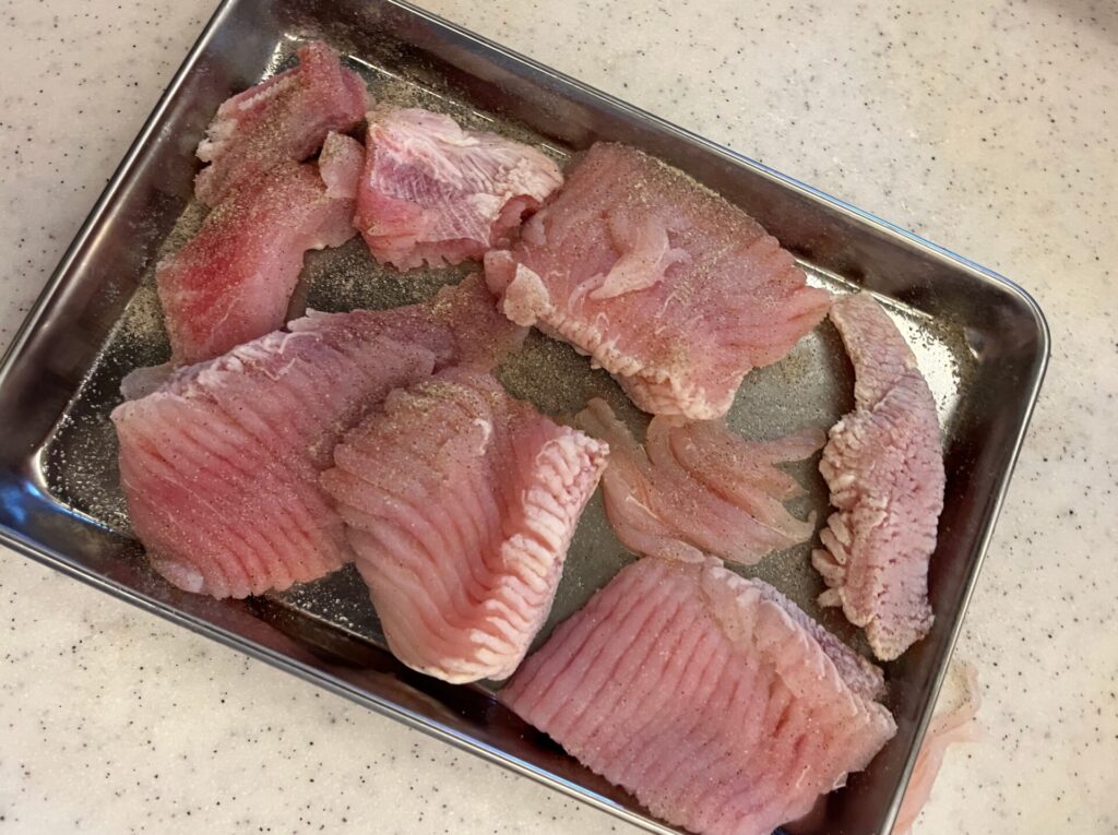 塩コショウで味付け