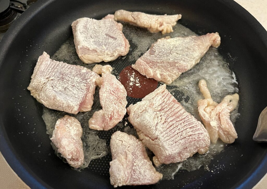 オリーブオイルで焼く