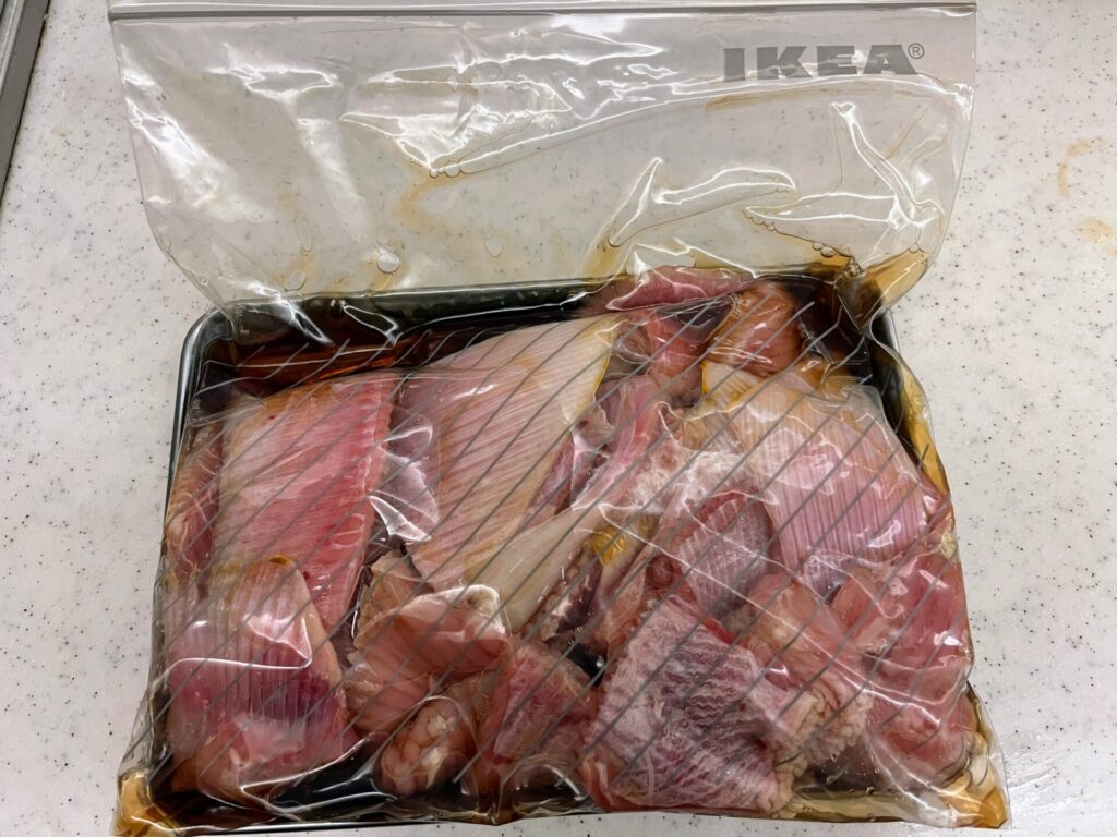 この状態で、冷蔵庫で一晩