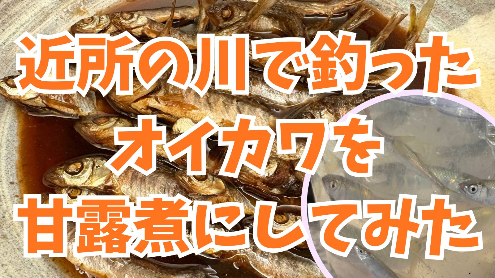 オイカワを甘露煮にしてみた