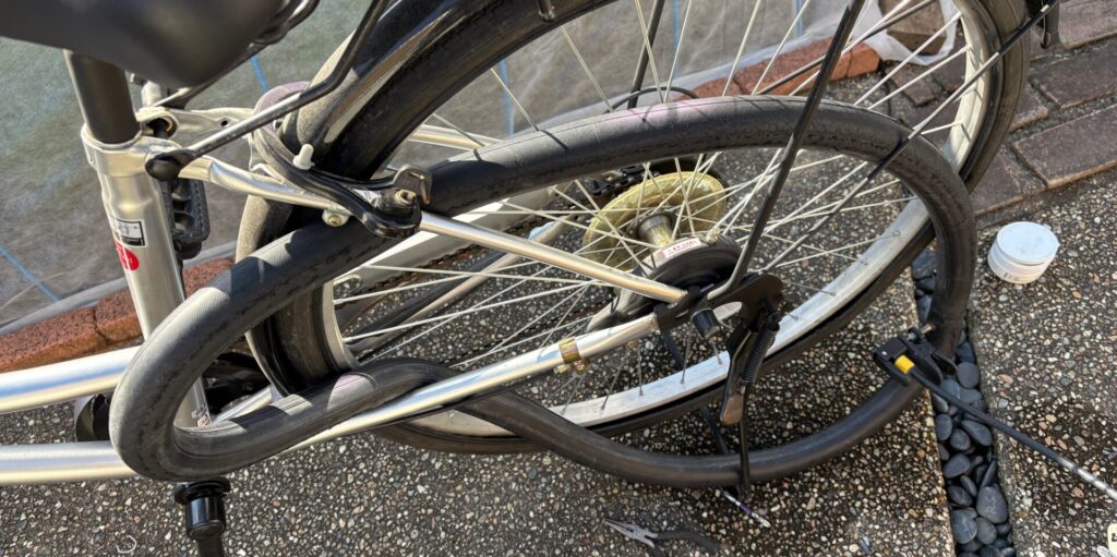 チューブに空気を注入