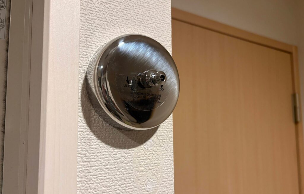 洗濯ワイヤー取り付け完了