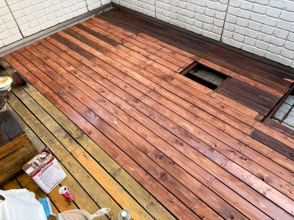 ウッドデッキ修繕作業完了