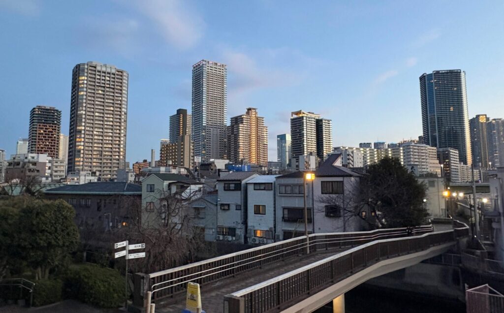 石川島燈台から月島方面