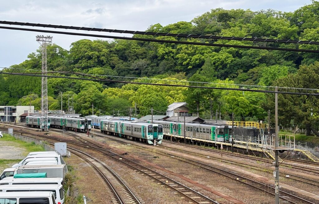 徳島駅構内の列車たち